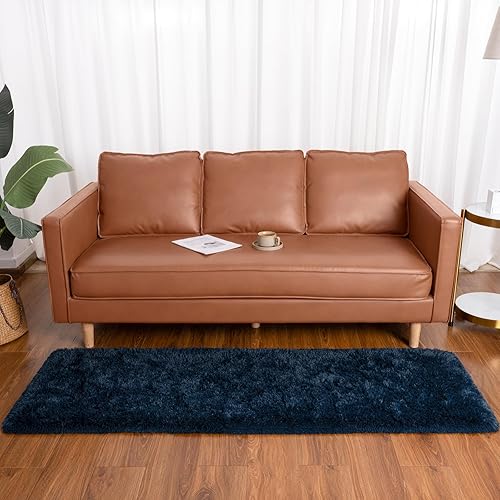 Miniatura 6 de Alfombra de pasillo para dormitorio, 2 x 6 pies, suave, esponjosa, para habitación de niñas y niños, alfombra lanuda de felpa con parte inferior