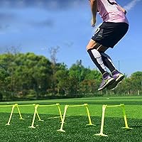 Vista 8 de YXXSDP Estragos de agilidad de velocidad ligera para entrenamiento, juego de obstáculos de entrenamiento de obstáculos ajustable portátil