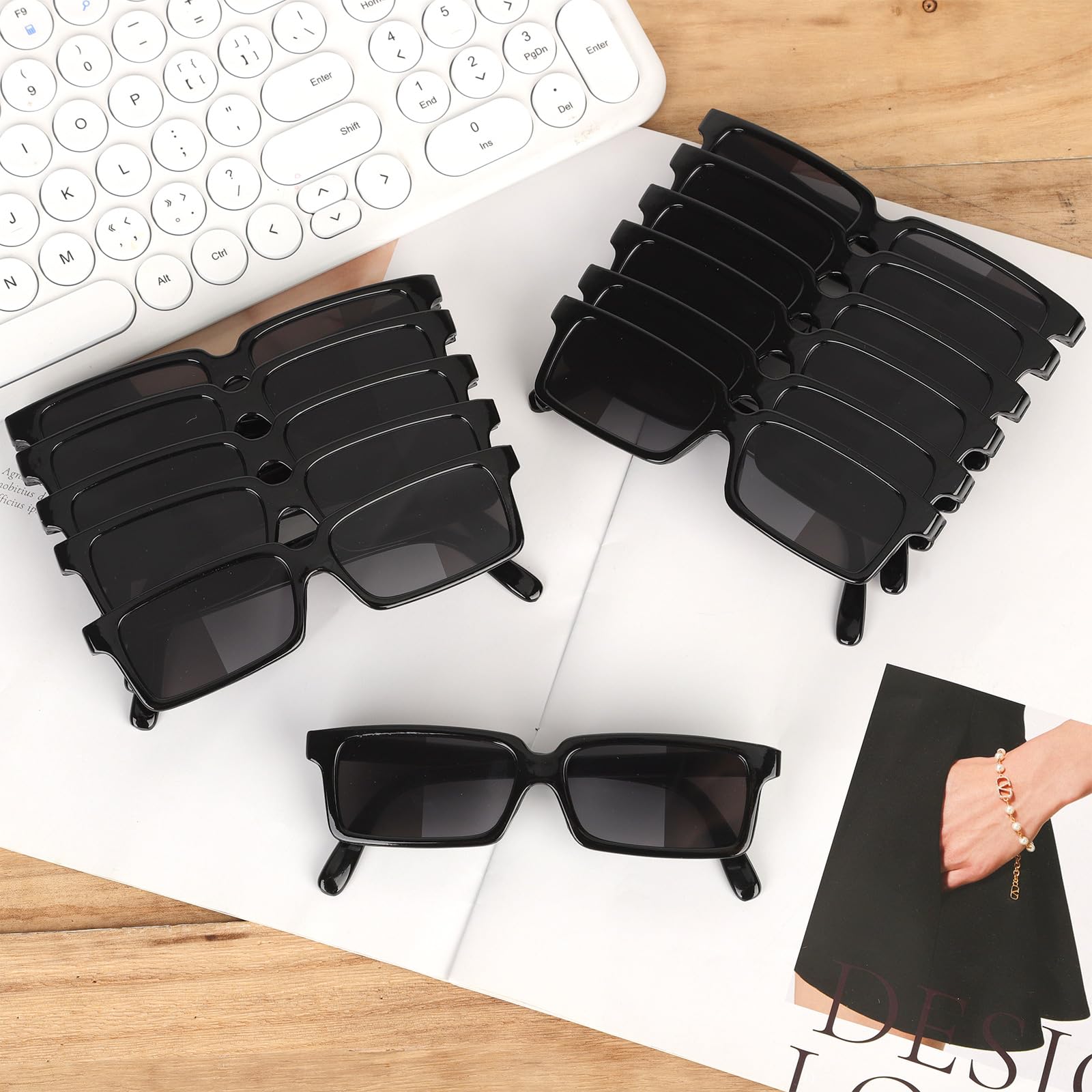 XIHIRCD 12 Pairs Detective Glasses, Rearview Mirror Sunglasses Anti Track See Behind You Glasses Real Detective Glasses with Inside Lens Mirrors Gadgets Gift for Fun Party Favors - Image 3