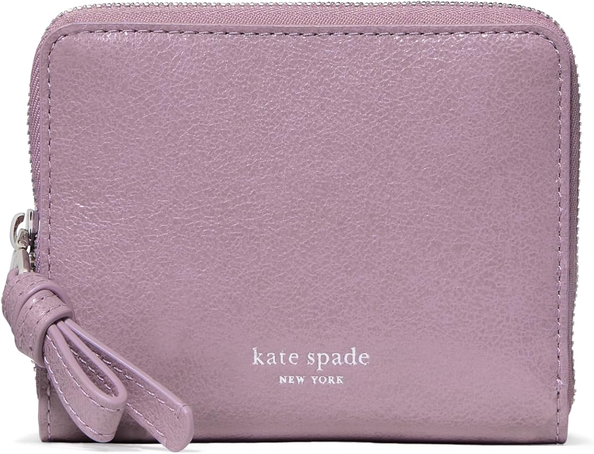Kate Spade New York Cartera pequeña con cremallera alrededor de cuero esmaltado Loop