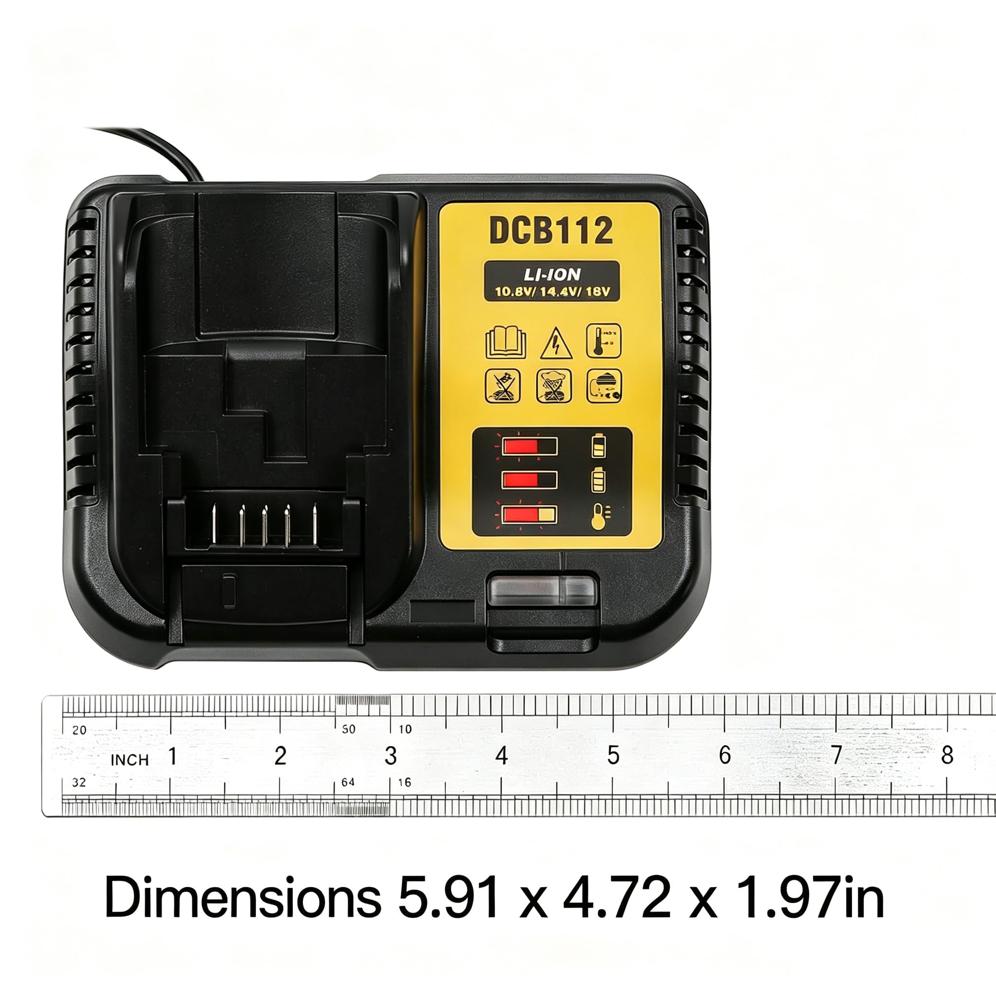 Namvo DCB112 Cargador de batería de repuesto para cargador de batería compatible con batería de litio 10,8-20 V Max XR