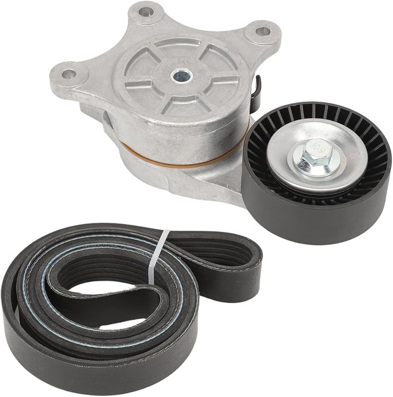 Kit tensionador da correia e correia serpentina HKSpazz para Ford Explorer e outros modelos – 2 peças