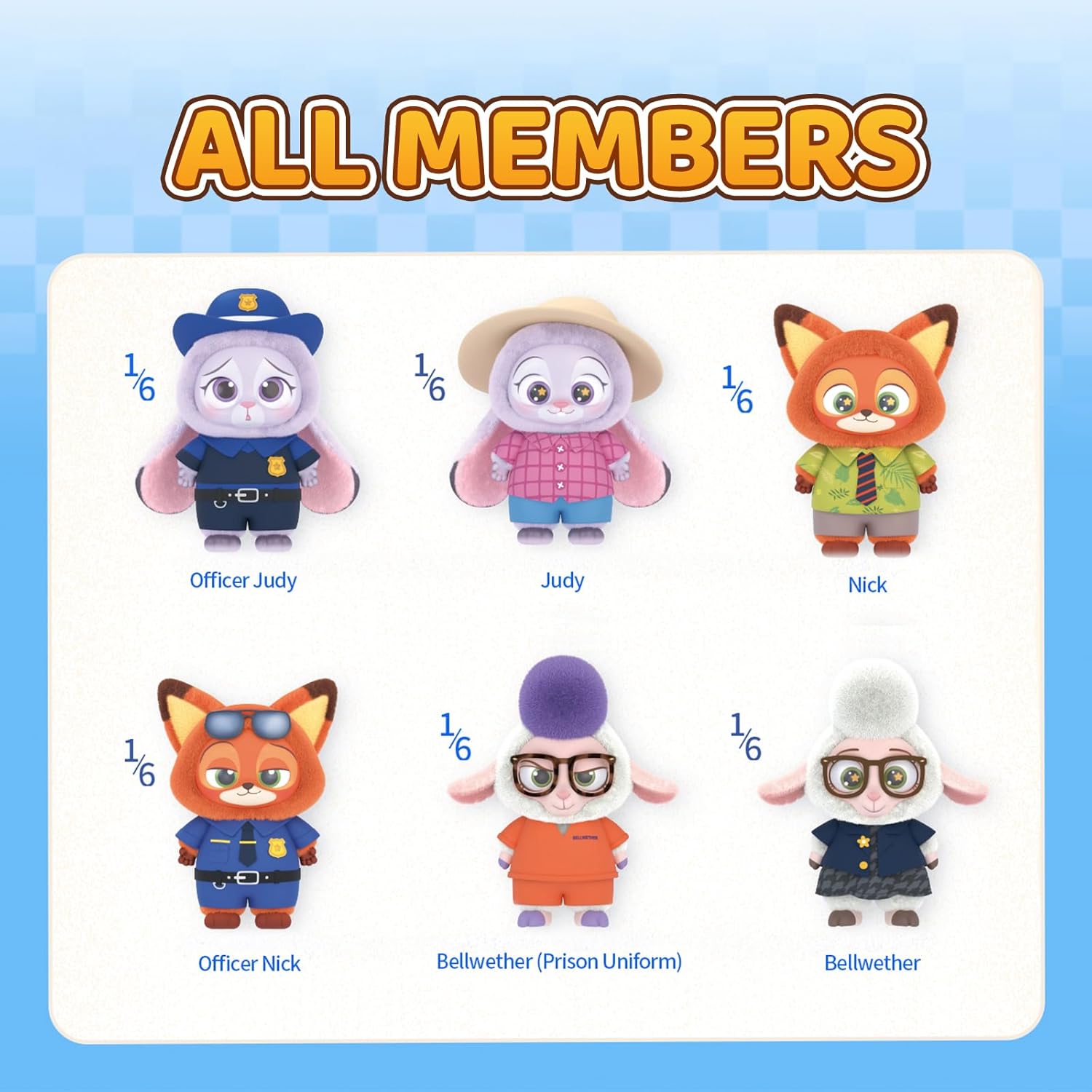 Image showing various Zootopia blind box characters in a diorama, with a text box explaining 'What's a blind box?'