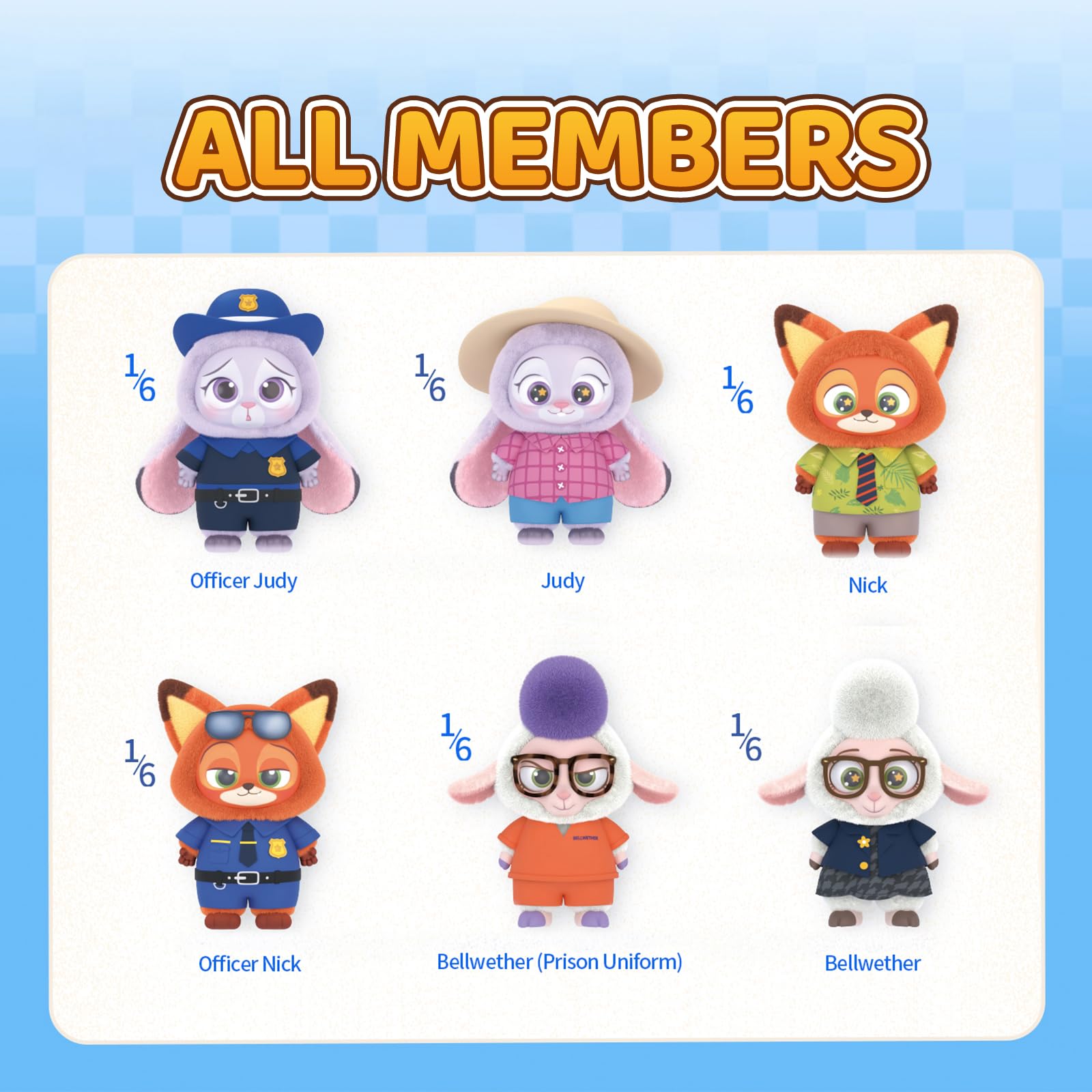 Amazon.com: MINISO Disney Zootopia Soft Vinyl Plush Toy Blind Box