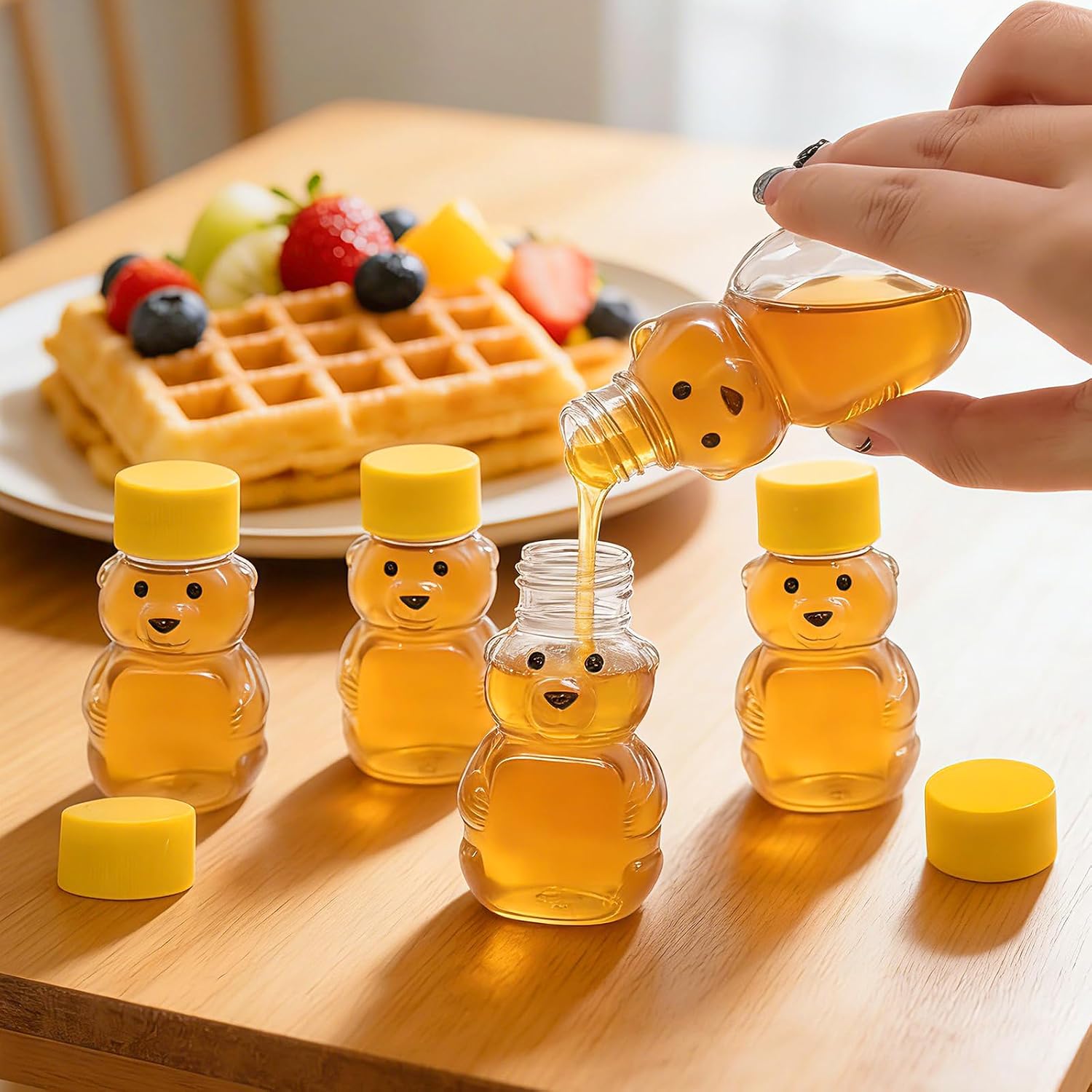 36 Pcs Honey Bear Bottle, 2oz Plastic Honey Squeeze Bottle Honeybear image 5