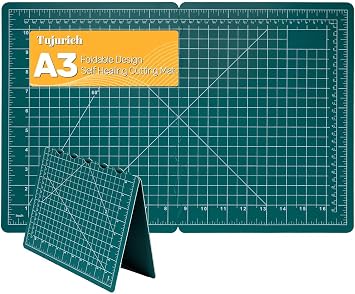 Foldable Self Healing Cutting Mat, 17" x 11", Rotary Cutting Mat for Sewing, Quilting, Scrapbooking, Craft Cutting Board for Hobby UseA3