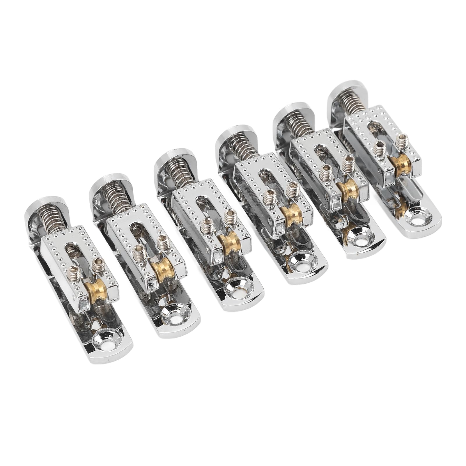 Guitar Bridge Saddle Metal Altezza Regolabile Electric Roller Roller Bridge 7 String per Banjo per la Scatola dei Sigari (Argento)