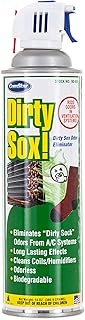 ComStar Dirty Sox Odor Eliminator Aerosol with Trigger Spray, A/C System Odor Neutralizer & Cleaner, Cleans Coils & Humidifier Filters, Safe on Metal, Made in USA, 14 Oz (90-655)