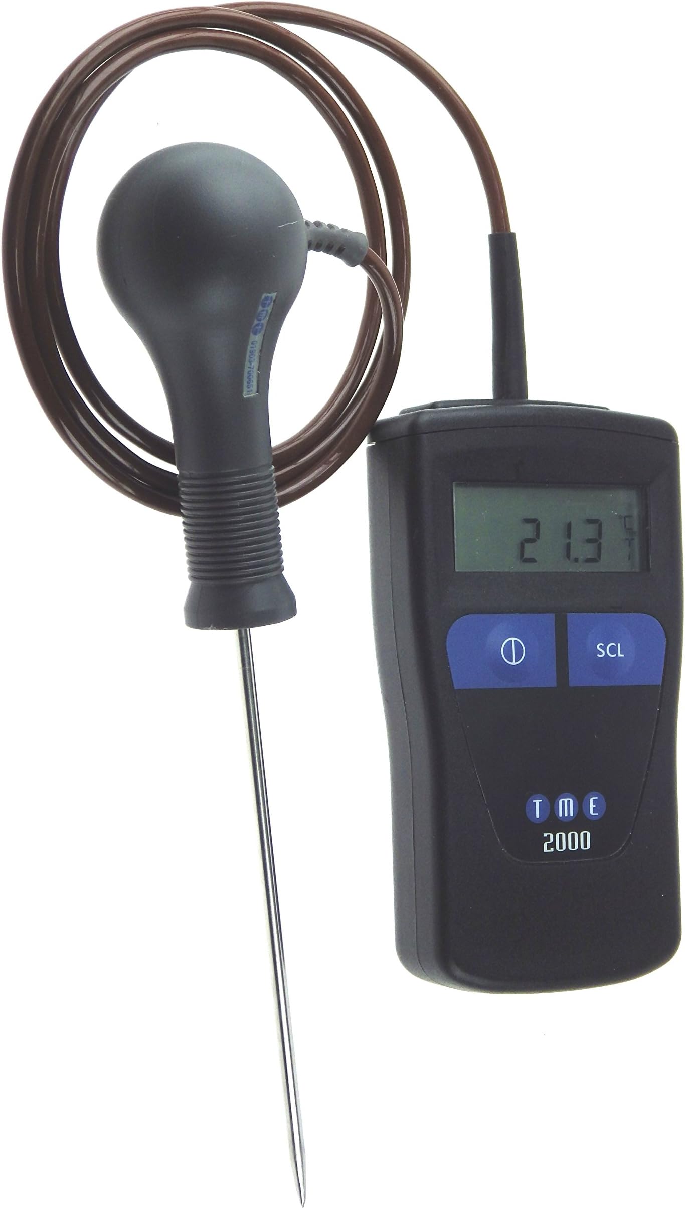 TME MMCombi Digital Thermometer Complete with Needle Probe, Professional Range, Black