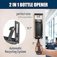 Vista 4 de Mckay Trituradora de latas de metal de 16 oz. y 12 oz. Automática para reciclaje, trituradora de latas de aluminio de servicio pesado para pared