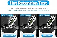 Vista 3 de Luvan Jarra térmica de acero inoxidable 304 18/10 de 27 onzas, 27.1 fl oz, jarra térmica de doble pared aislada al vacío con botón de presión