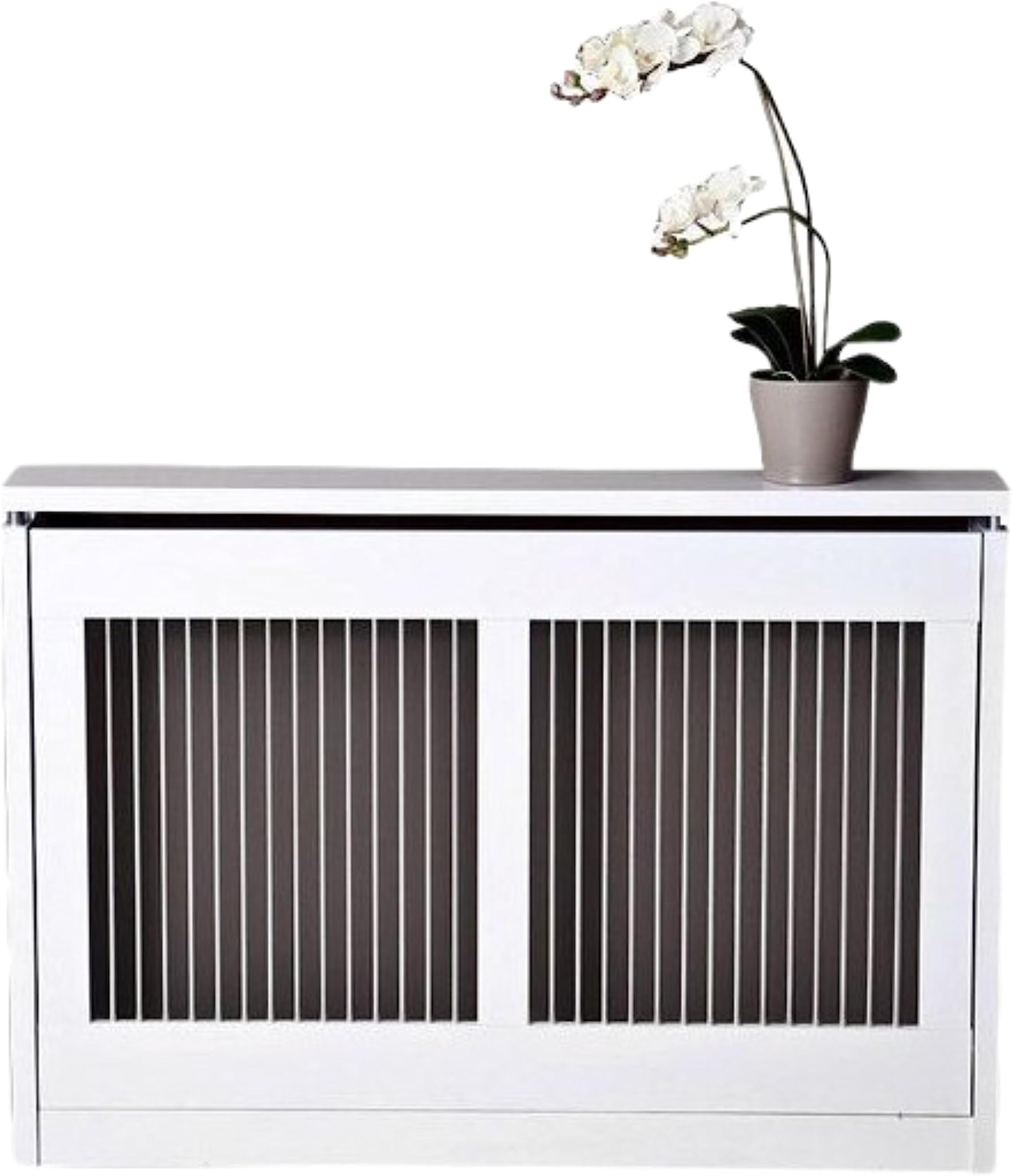 Topkit - Covers radiator of modern design with aluminum poles, of 120cm wide, made of 30 / 16mm thick, color white