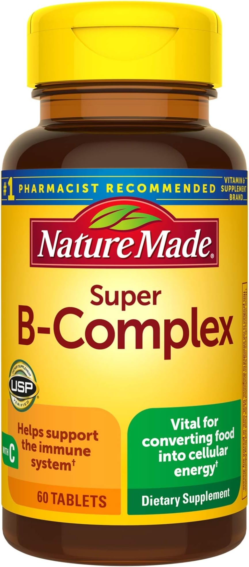 Super B-Complex Tablets, 60 Count for Metabolic Health