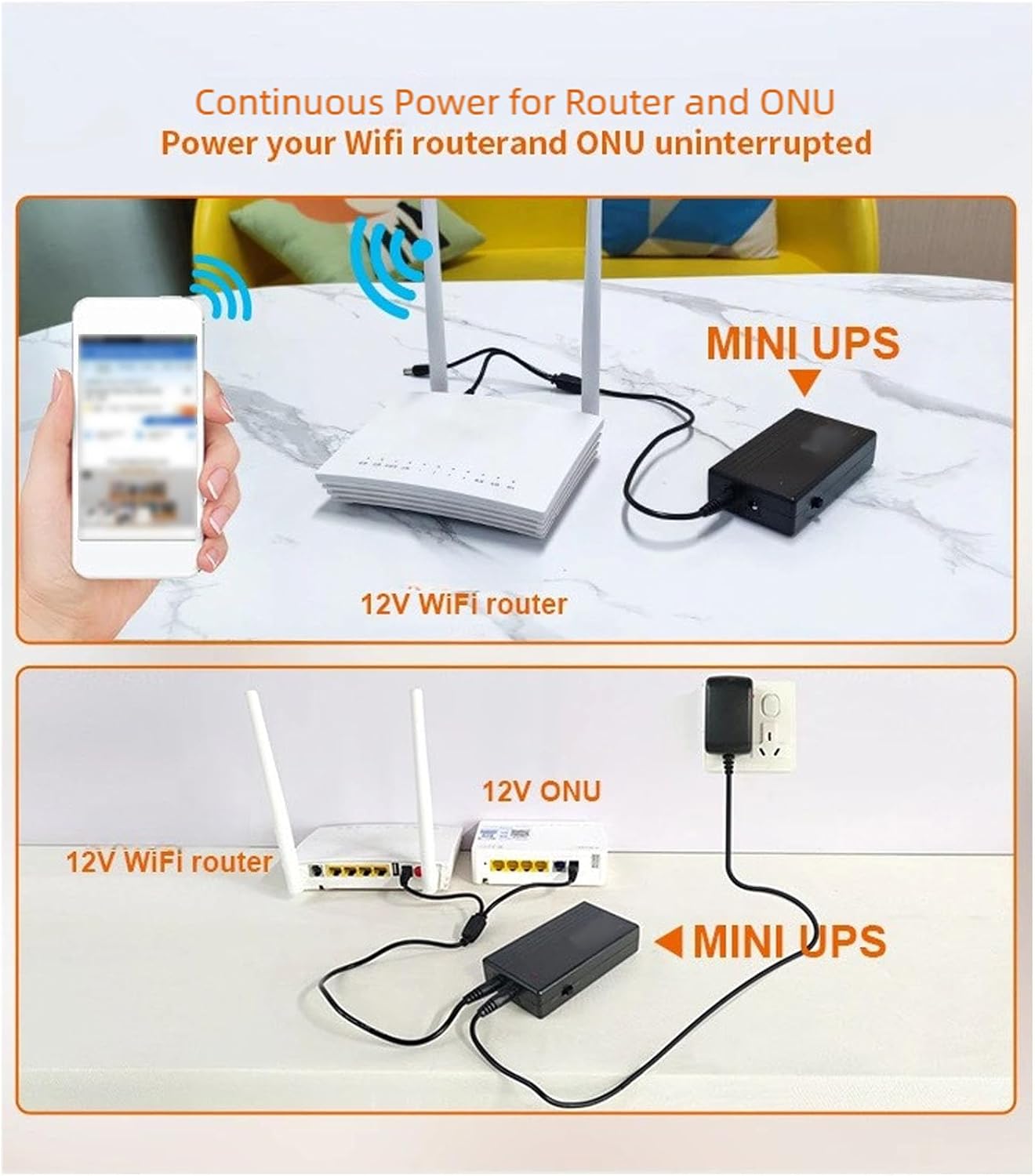 USB 12V 8A Uninterrupted Power Backup Device for Router Optically Device 24W 7800mAh Battery Accessories Modem Uninterruptible Power Supply