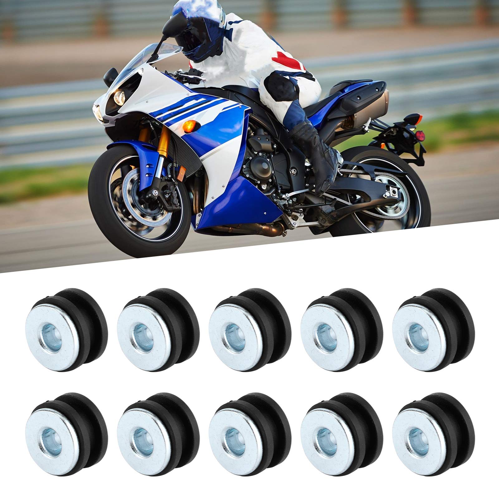 Gommini per Parabrezza Moto Gommini Carene Moto Kit Passacavi In ​​Gomma per Carenature Accessori Di Ricambio Motocicli