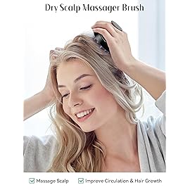 HEETA Scalp Massager Hair Growth 2-Pack, Soft Silicone Scalp Scrubber Shampoo Brush for Exfoliation Dandruff Removal Head Massage Stress Relax, Wet & Dry Use for Women Men Thick Thin Curly Hair Care