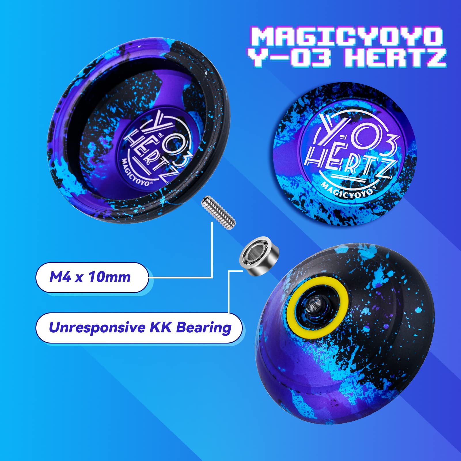 Yoyo Y03 Hertz profissional não responsivo para truques de cordas