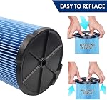 Blue VF5000 Vacuum Filter Replacement, 3-Layer Pleated Paper Filter for 6-20 Gallon Shop Vacuums, Compatible with WD1450 WD0970 WD1270 & More Wet/Dry Vac Models, (Pack of 1)
