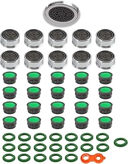 Set Completo de 20 Aireadores de Grifo M24 para Ahorro de Agua, Incluye Filtros ABS y Llave Mezcladora, Accesorios de Cocina y Baño, Evita Salpicaduras, Mejora Presión y Ahorra Costos
