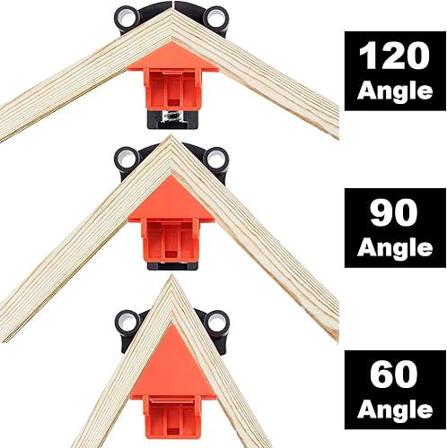 Miniatura 4 de Abrazaderas de esquina seleccionables de varios grados para carpintería, abrazadera Carson, abrazadera de ángulo recto con resorte ajustable, regalo
