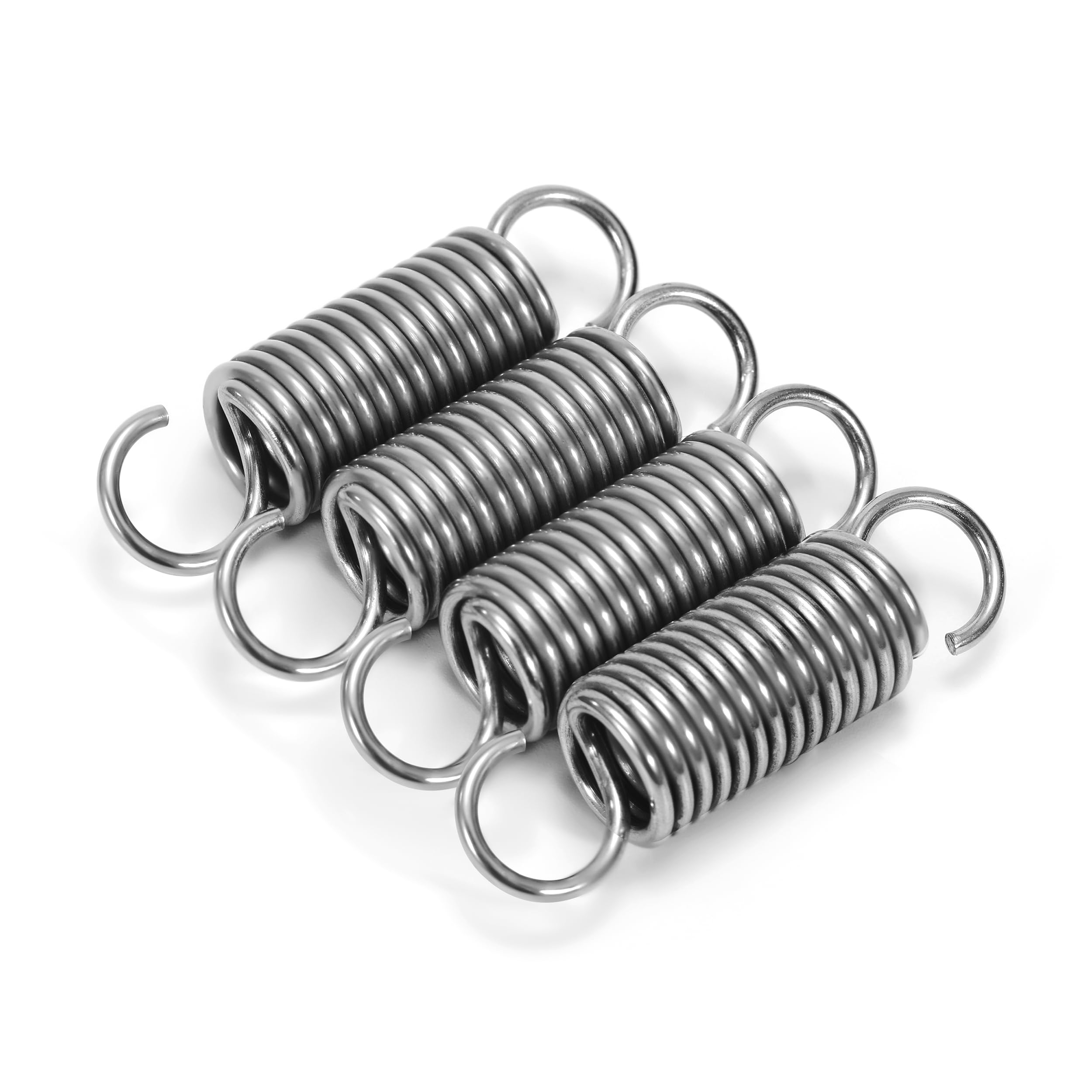 Produktbild von 4 Edelstahl-Zugfedern Mit Haken 50 Mm, 8 Kg Zugkraft – Für Trampolin, Zelt & Co.