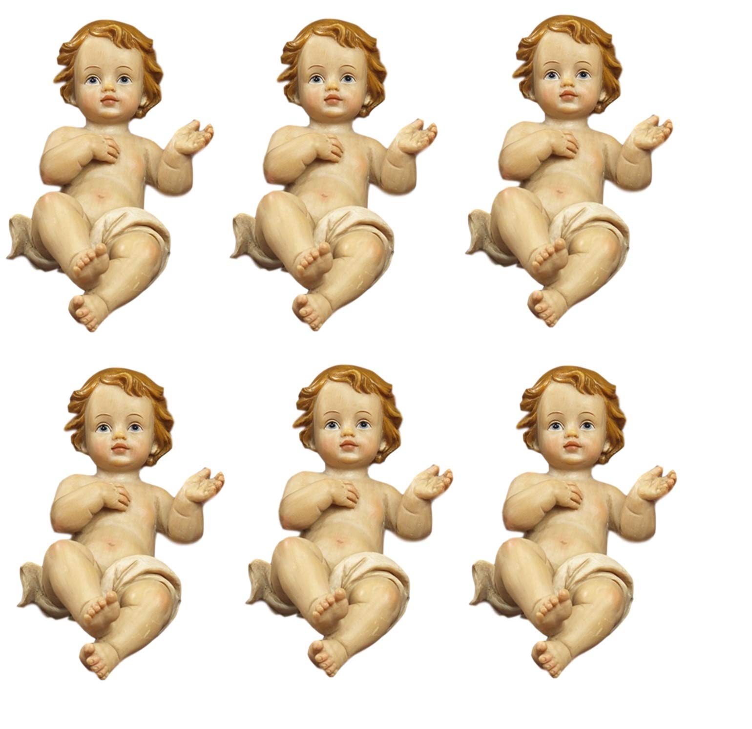 PABEN Gesù Bambino BAMBINELLO 34 Cm - Krippenfigur Aus Resina (Harz)