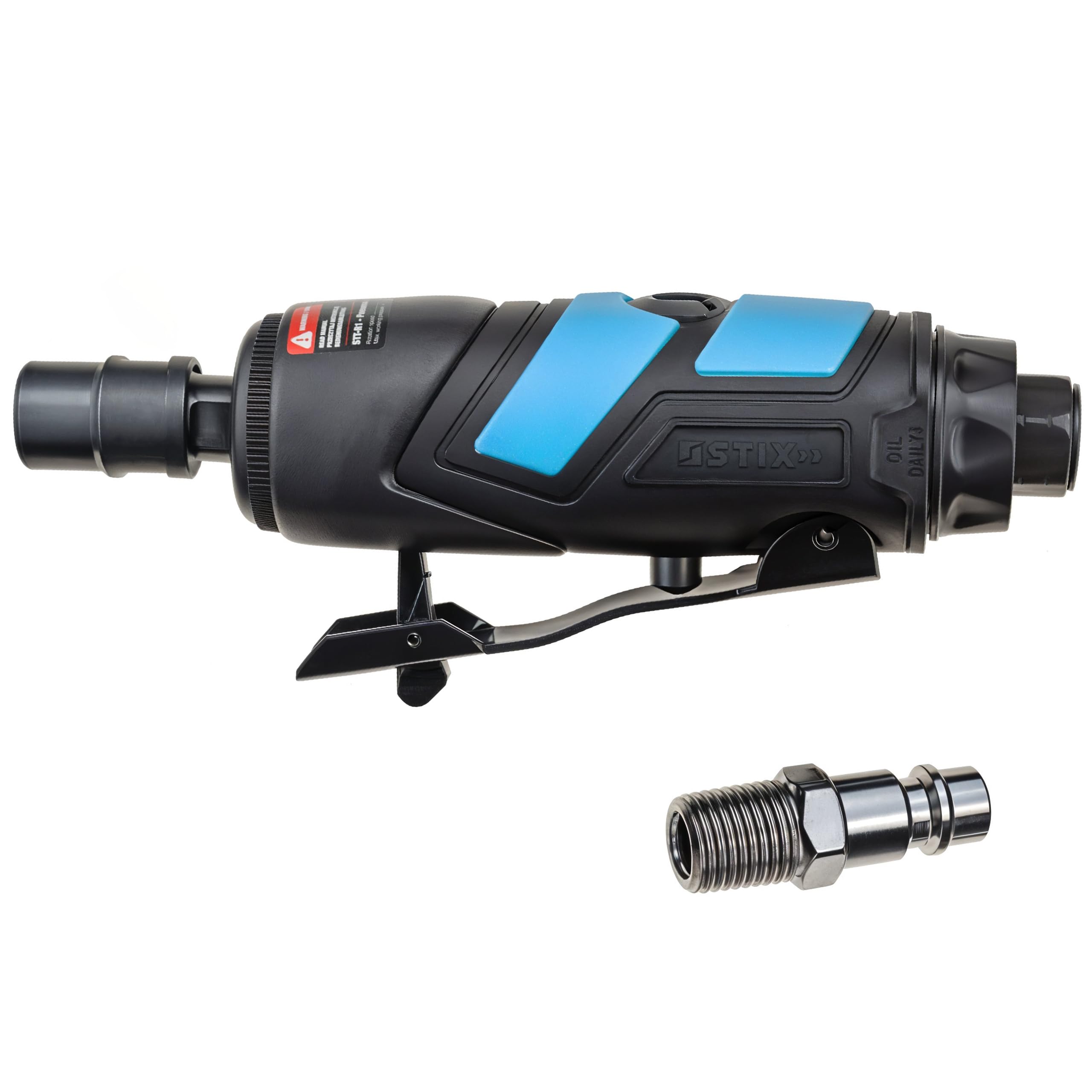 Stix Automotive Equipment Amoladora neumática - Rectificadora recta - Herramienta neumática para esmerilado - pulido - grabado - desbarbado - 25.000 rpm - amoladora de aire comprimido
