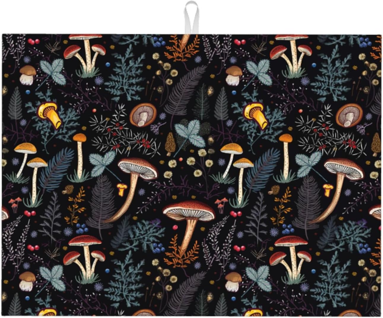 Mushroom Dish Drying Mat For Kitchen Microfiber Drying Mats Absorbent Reversible Dish Pad Draining Mats For Countertop Coffee Mats 18x24 Inch