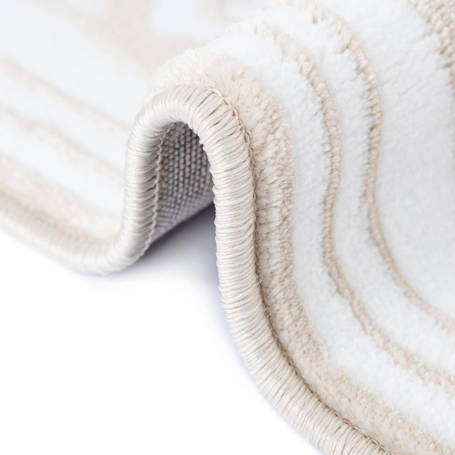 Rugs.com Hermitage Collection Rug – 7' x 10' Snow White Medium Rug Perfect for Bedrooms, Dining Rooms, Living Rooms