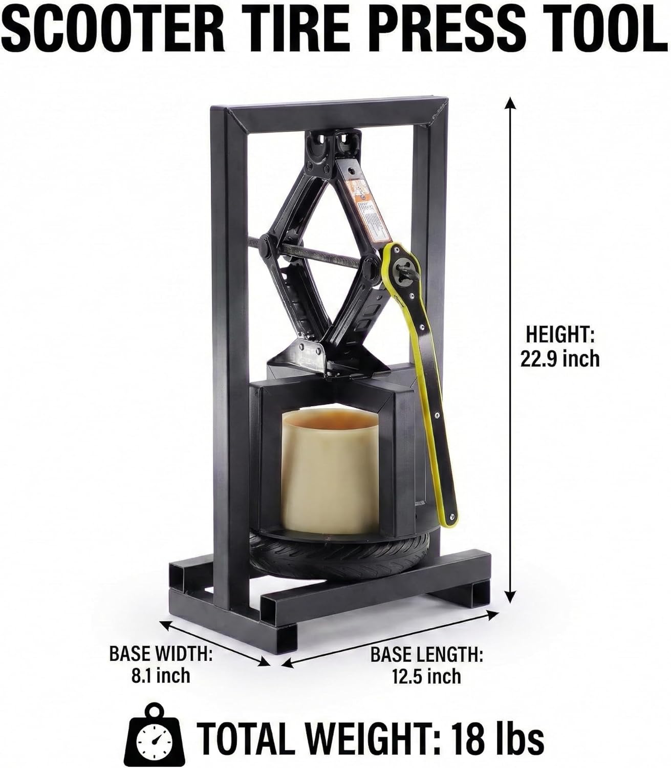 GregYoung 8.5 Inch/10 Inch Tire Pressing Machine,Portable Electric Scooter Tire Replacement Tools,Simple Tire Press Tools