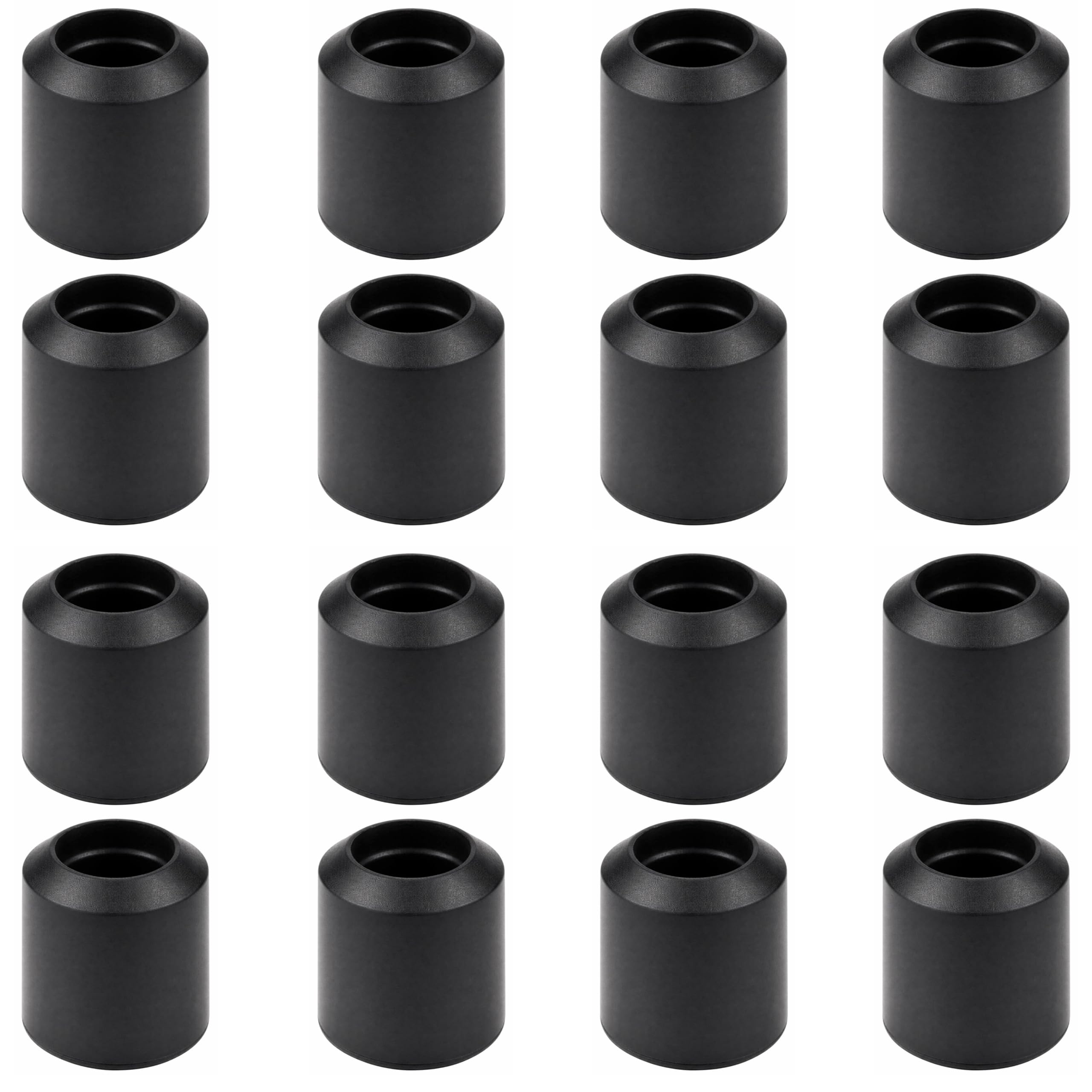 SISI UK Rubber Furniture Feet Ferrule Caps Stoppers 16mm Anti-Slip Rubber Furniture Feet Pads For Table & Chair Cupboards & Floor Protection Pack of 16