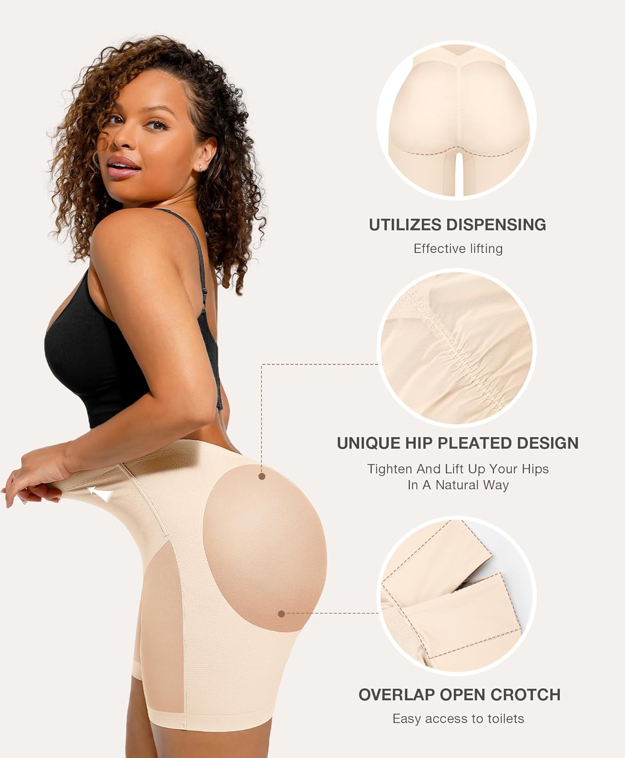 Lover-Beauty Low Back Shapewear Shorts for Women Tummy Control Butt Lifting Body Shaper Panties Underwear - Image 3