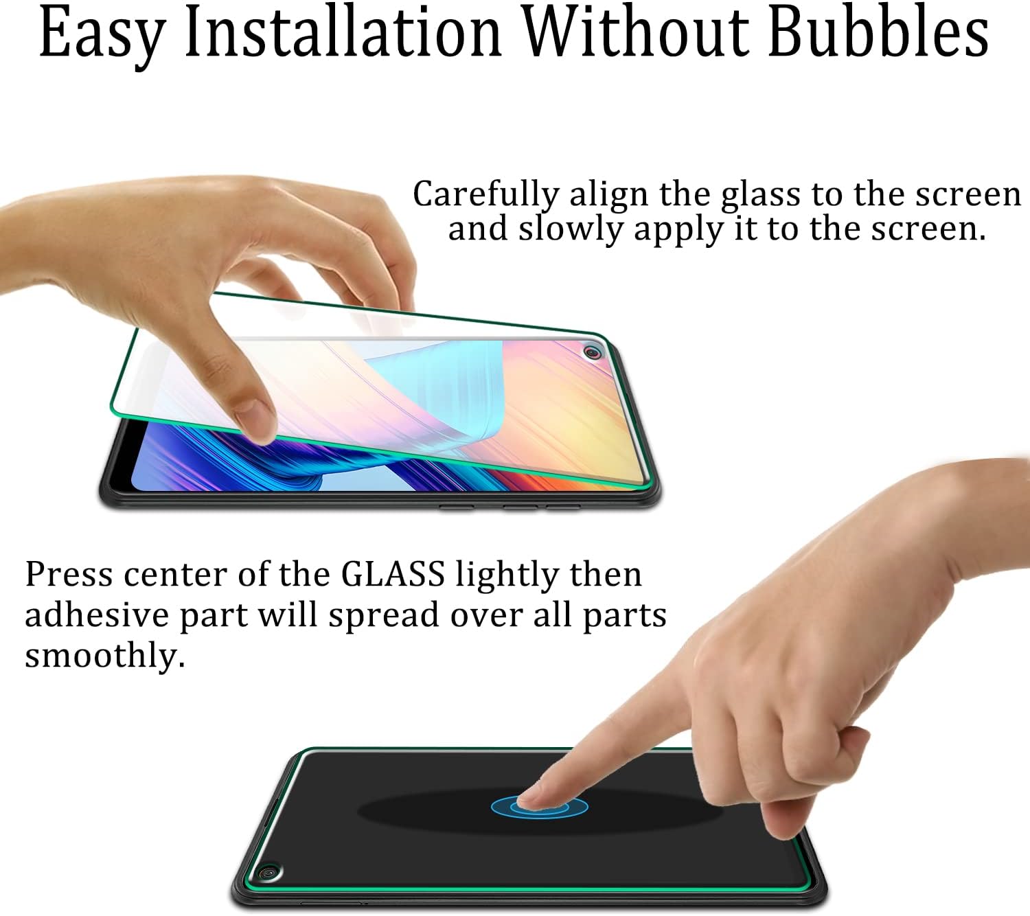 KATIN [2-Pack] Designed For Samsung Galaxy A21 Tempered Glass Screen Protector, Anti Scratch, Bubble Free, Easy to Install, Case Friendly