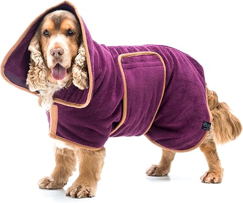 Miniatura 1 de Lucky Pooch Lujosa toalla de baño para perro, bata de baño de doble capa para perro, toalla de baño para perro de secado rápido, súper absorbente y