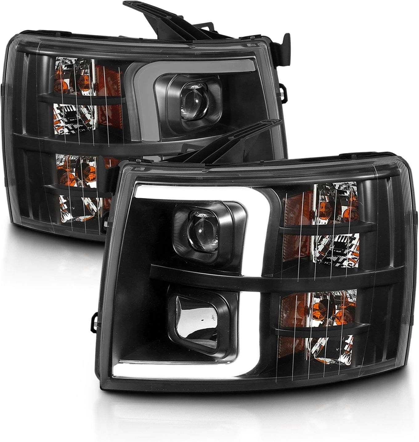 Thor Motor Outlaw 2013-2016 RV Motorhome Pair (Left & Right) Replacement Black Projector Headlights