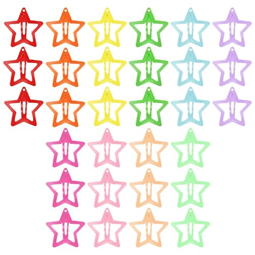 30 pinzas de estrella para el cabello para niñas, pinzas antideslizantes para el cabello, accesorios para el cabello de estrella, horquillas para el