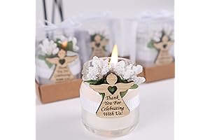 Celestial Luminaries: Pack of 8 Glass Candle Jars for Baptismal and Communion Celebrations