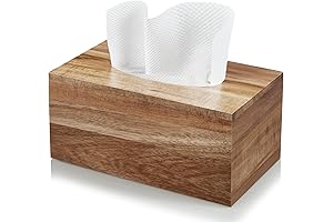 ALELEON Rectangular Tissue Box Cover - The Perfect Farmhouse Accent for Your Home
