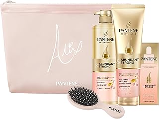 Alix Earle Pantene Abundant & Strong 5-Piece Gift Set - Regimen includes Shampoo (13.5 oz), Conditioner (8 oz), Serum (2 oz) for Hair Loss, Thinning, Anti-Breakage, Volume - Grows Healthier