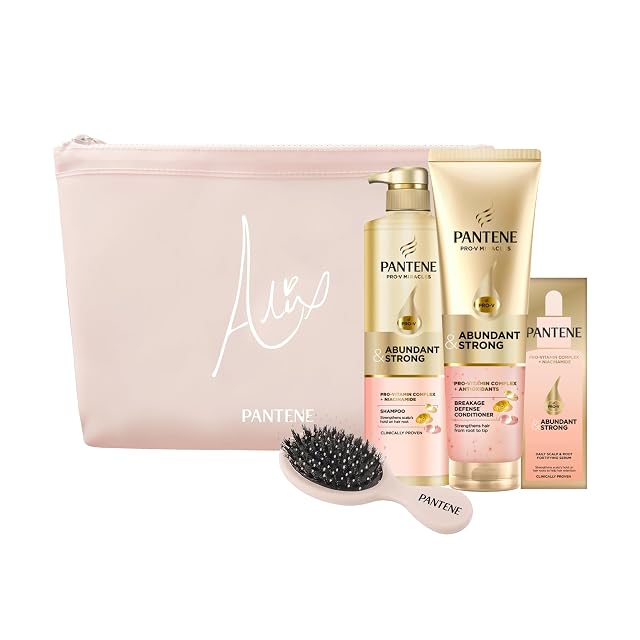 Alix Earle Pantene Abundant Strong 5-Piece Gift Set - Regimen includes Shampoo 13 5 oz Conditioner 8 oz