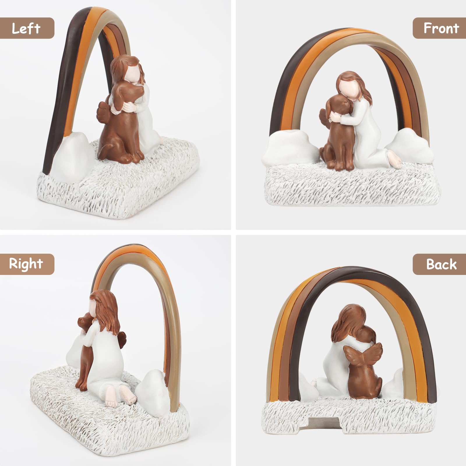 Engel Hund Figuren Als Gedenkgeschenk – Handbemalt, Aus Kunstharz, Für Hundeliebhaber & Trauernde