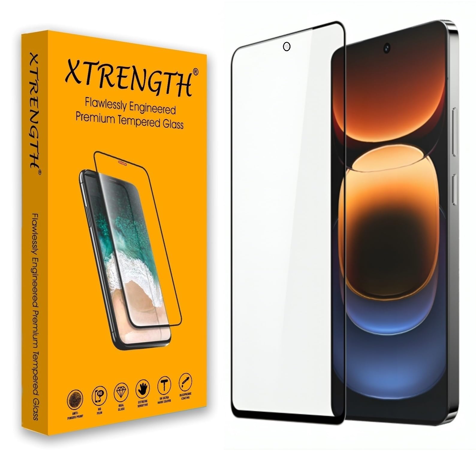 XTRENGTH Advanced HD+ Tempered Glass Screen Protector Designed for iQOO 12 5G (6.78") - Edge-to-Edge Full Screen Coverage with Easy Installation Kit (Anti-Scratch) (B0D1RN4J6D) Amazon Price History, Amazon Price Tracker