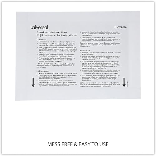 Miniatura 5 de Universal RS-SLS-02 Hojas lubricantes para trituradoras de 5.5 pulgadas x 2.8 pulgadas (paquete de 24)