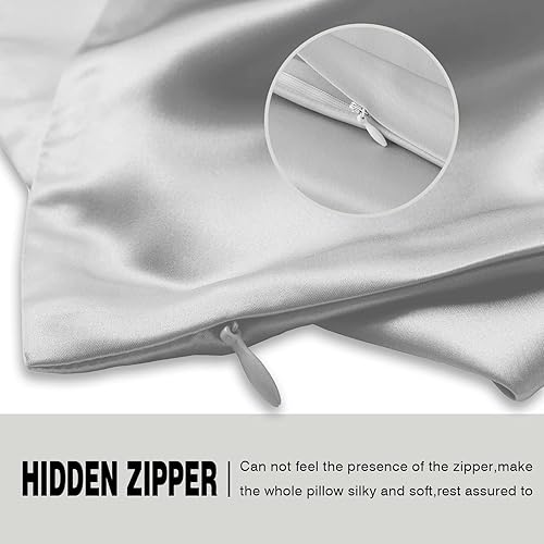Miniatura 47 de Funda de almohada de seda para cabello y piel, suave, transpirable y resistente, fundas de almohada de seda de morera natural de ambos lados
