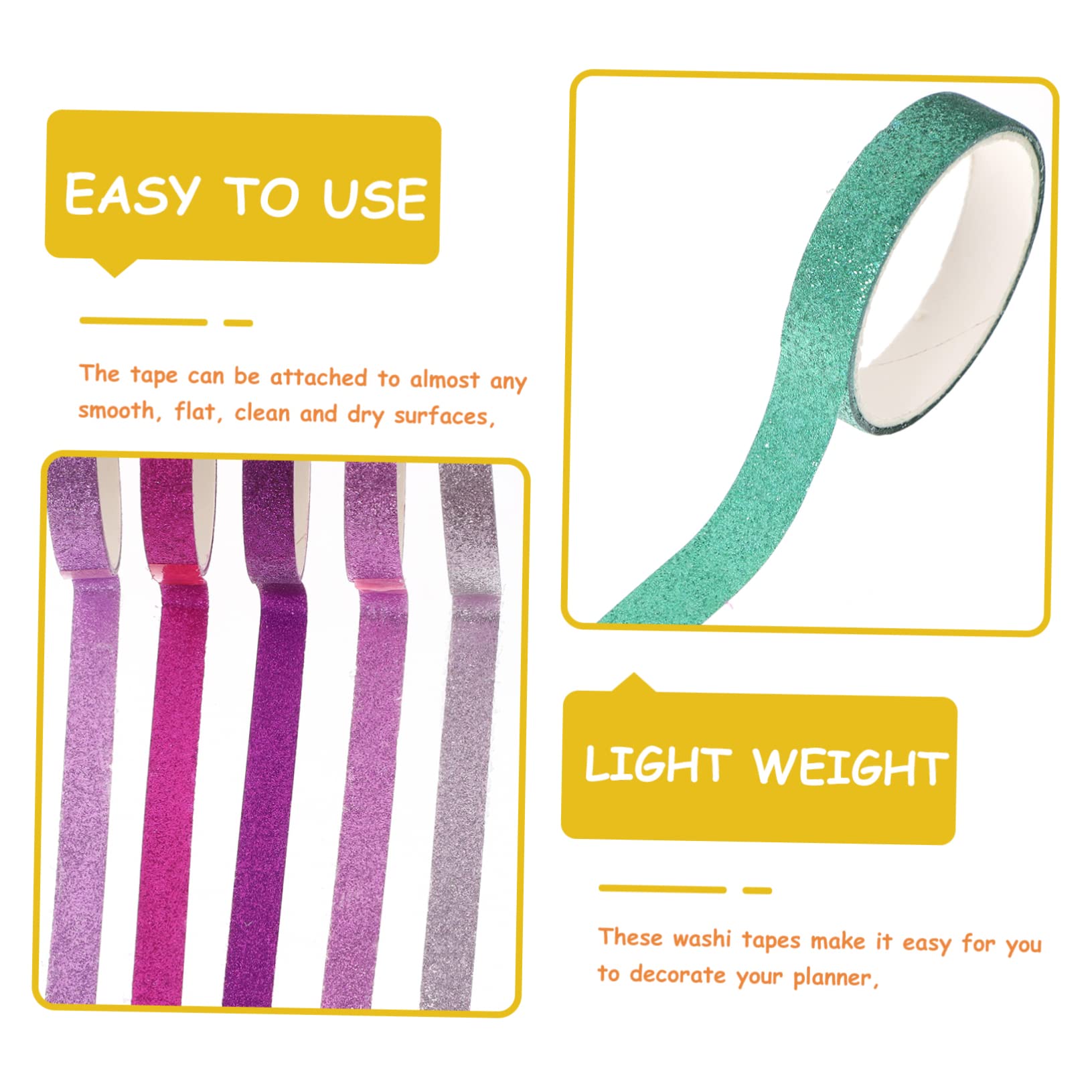 HOMSFOU Nastro Washi Glitterato 90 Pezzi in Carta Washi per DIY