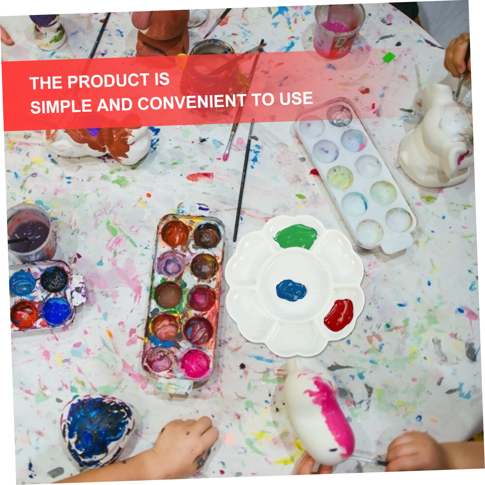 HOODANCOS Watercolor Pallet Portable Painting Palette Tray for Outdoor Sketching Artistic Use