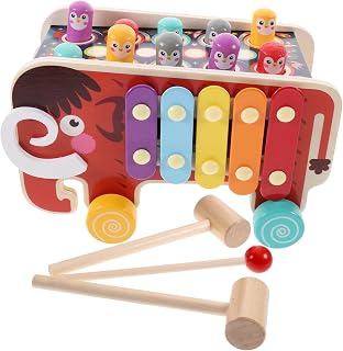 TOYANDONA 1 Conjunto De Brinquedo De Madeira Brinquedo De Bebê De Madeira Quebra-Cabeça Brinquedos Para Crianças Brinquedos De Jogo De Bater Brinquedos De Educação Infantil Brinquedos De