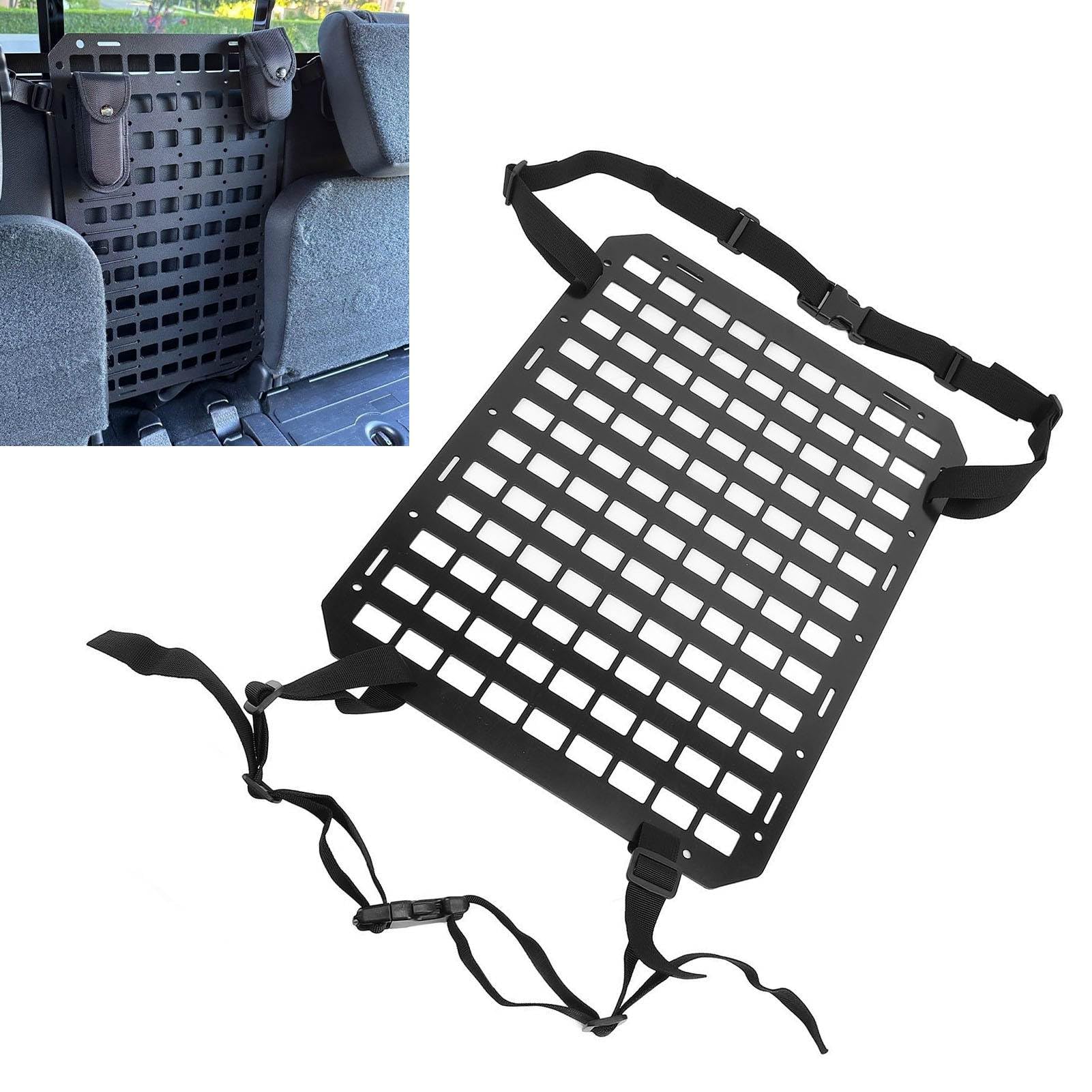 aqxreight Panel MOLLE Rígido Para Vehículo 43x33cm Organizador Trasero Del Asiento Universal Compatible Con Autos Camionetas Y Pickups Diseño Modular Espacioso Y Duradero