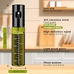 Oil Sprayer for Cooking, Light-Proof Olive Oil Sprayer Mister with Scale, 100ml Olive Oil Spray Bottle, Air Fryer Vegetable Vinegar Oil Portable Mini Kitchen Gadgets for Baking, Salad, Grilling, BBQ