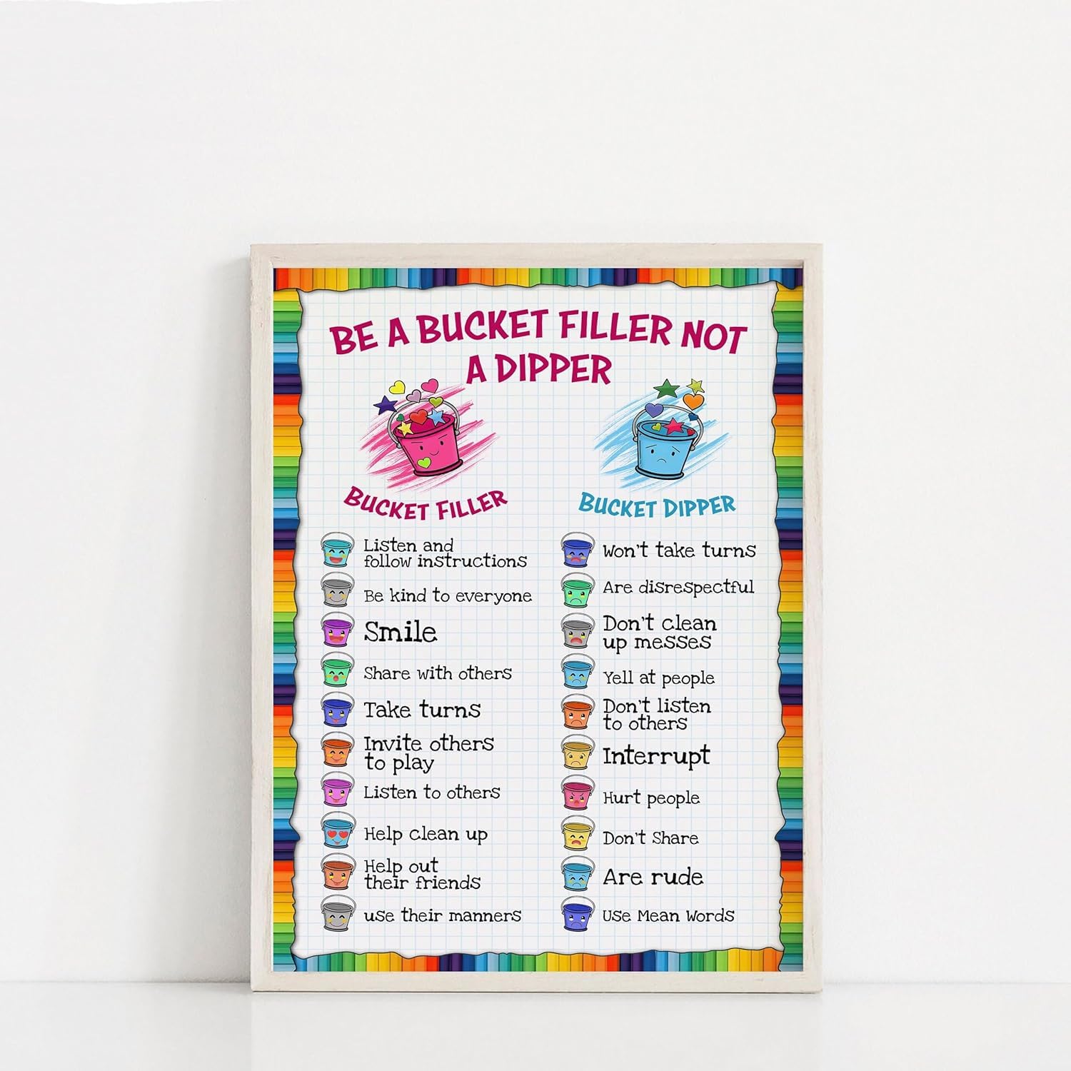Kwqdozf As Pic Classroom Decoration, Be A Bucket Fillera Dipper Poster, Classroom Posters